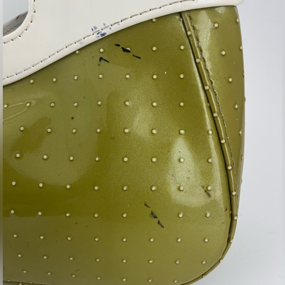 RARE vintage Isabella Fiore ostrich patent leather clutch - Picture 7 of 12